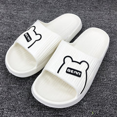 Men's Cartoon Bear Cloud Slides Pillow Slippers Lightweight Non Slip Shoes