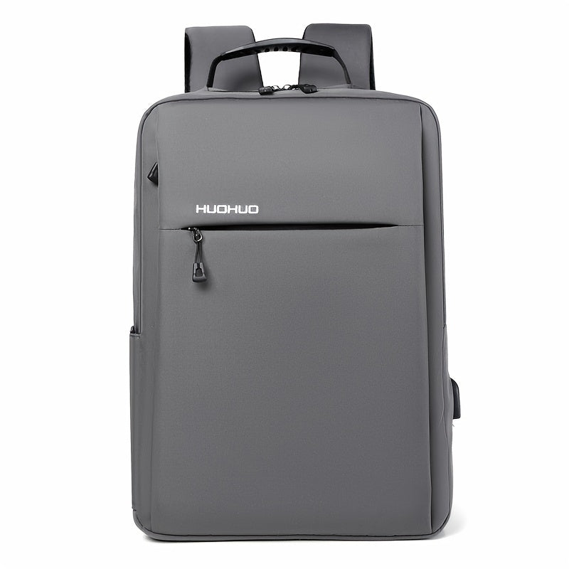 Men's Large Capacity Slim Travel Bookbag w/ USB Charging