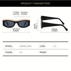 Y2K Monobrow Sunglasses UV400 for Beach Party Club