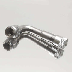 90 Degree Motorcycle Angle Bent Valve Adapter Tyre Tube Copper Silver