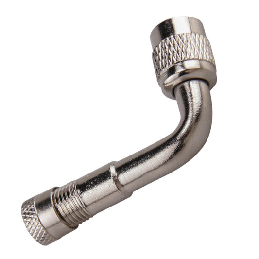 90 Degree Motorcycle Angle Bent Valve Adapter Tyre Tube Copper Silver