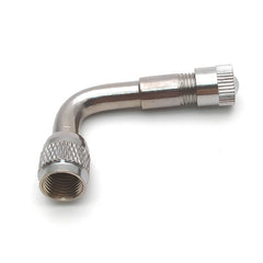 90 Degree Motorcycle Angle Bent Valve Adapter Tyre Tube Copper Silver