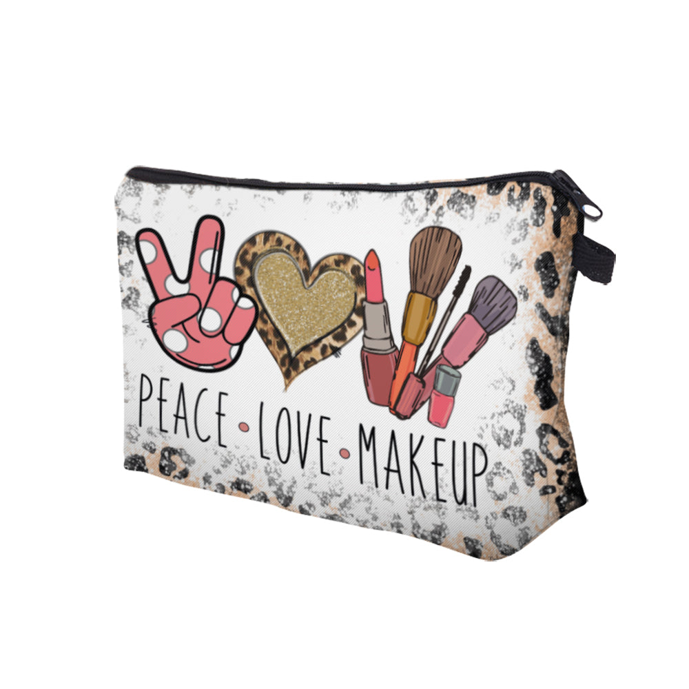 Waterproof Leopard Makeup Bag for Women Travel Toiletry Storage