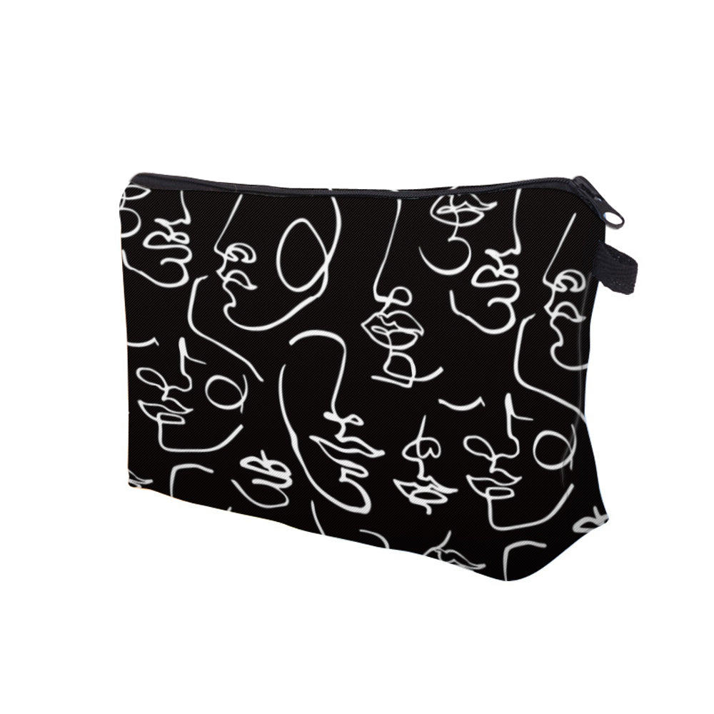 Abstract Figure Makeup Bag Water Resistant Travel Toiletry Bag
