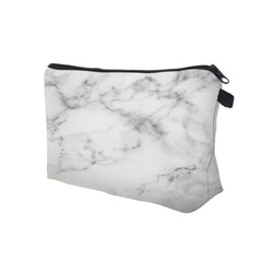 Marble Pattern Toiletry Bag for Women Water Resistant Makeup Pouch