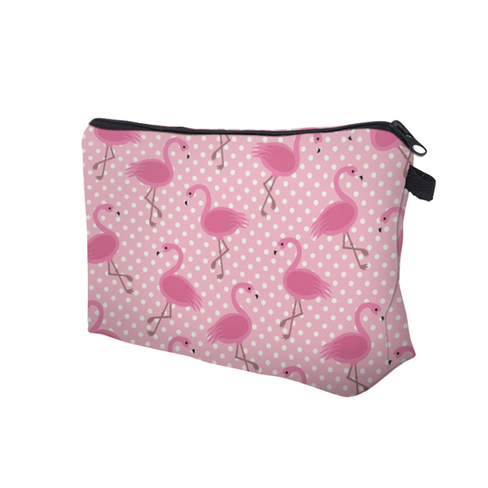 Flamingo Pattern Makeup Bag Waterproof Travel Cosmetic Pouch for Women