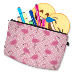 Flamingo Pattern Makeup Bag Waterproof Travel Cosmetic Pouch for Women