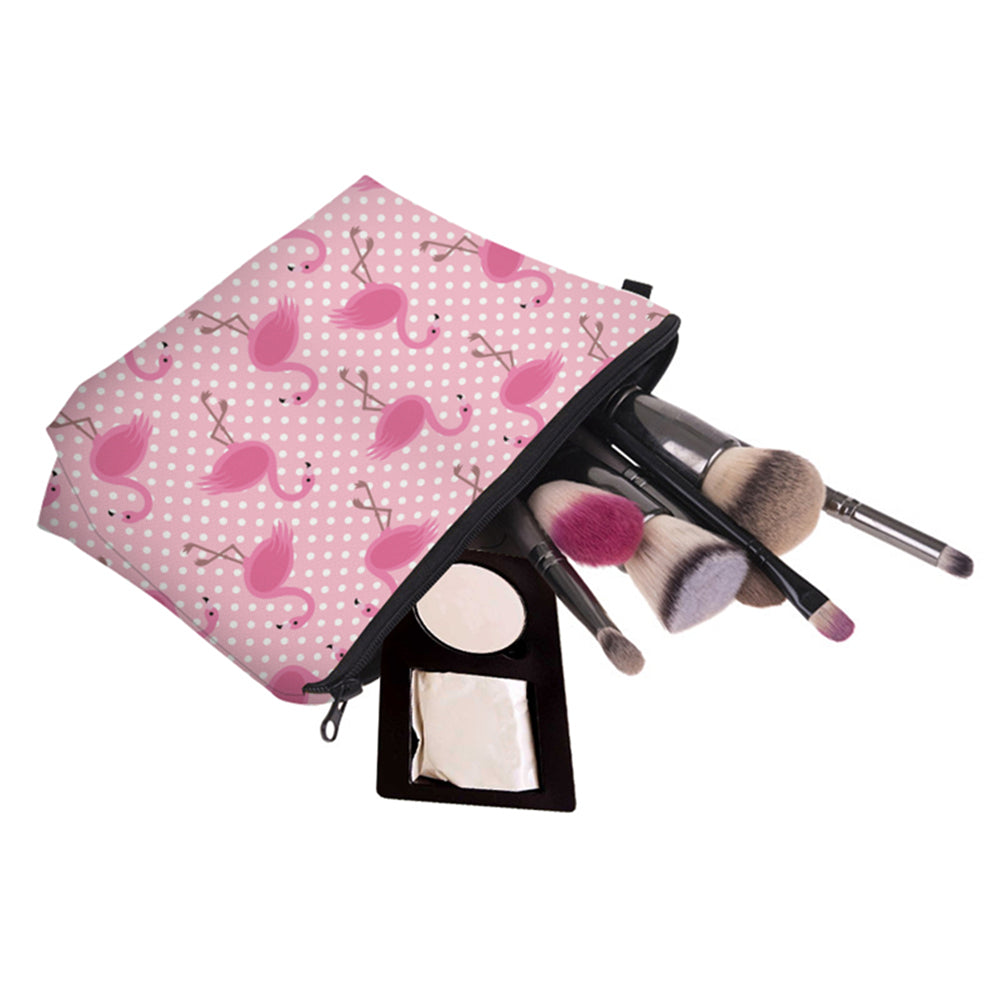 Flamingo Pattern Makeup Bag Waterproof Travel Cosmetic Pouch for Women