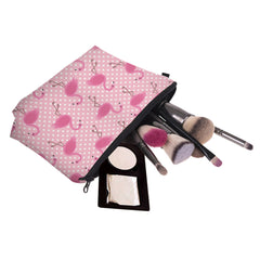 Flamingo Pattern Makeup Bag Waterproof Travel Cosmetic Pouch for Women