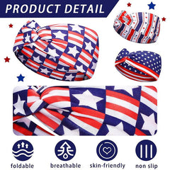 Independence Star Element Headband Vintage Twist Knot Headband