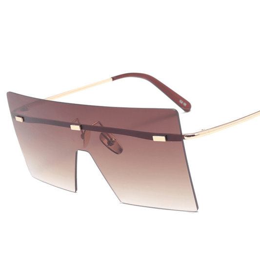 Oversized Square Sunglasses Mirror Lens UV400
