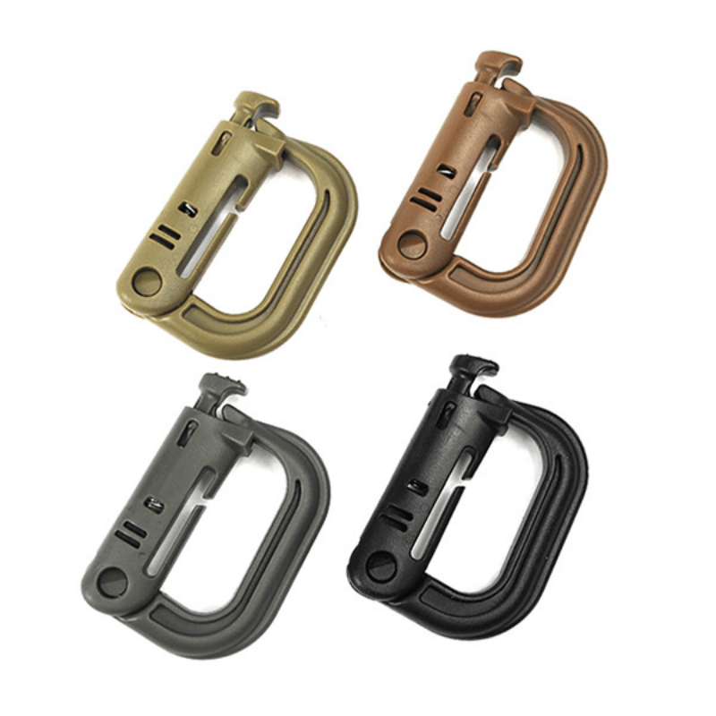 1pc Carabiner Keychain With D Ring Grimloc Molle System