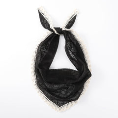 Women's Fabric Lace Headband Hair Wrap Scarf Handkerchief