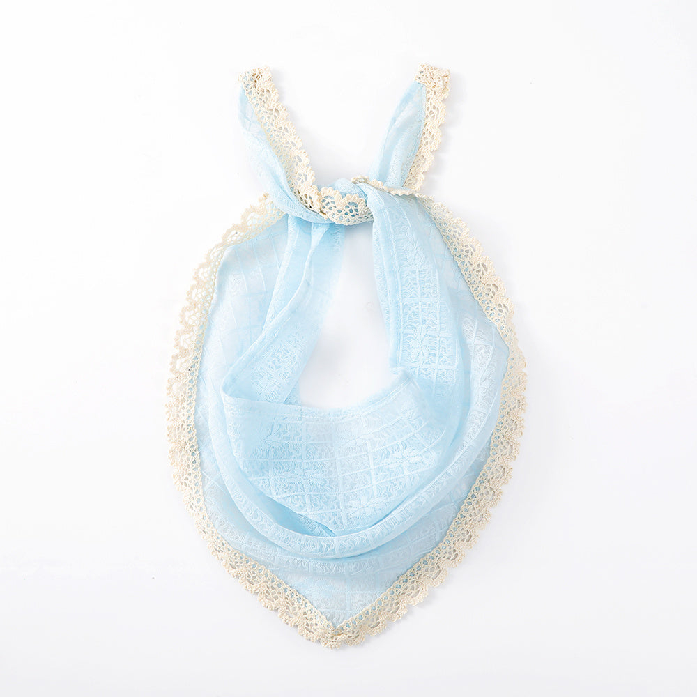Women's Fabric Lace Headband Hair Wrap Scarf Handkerchief