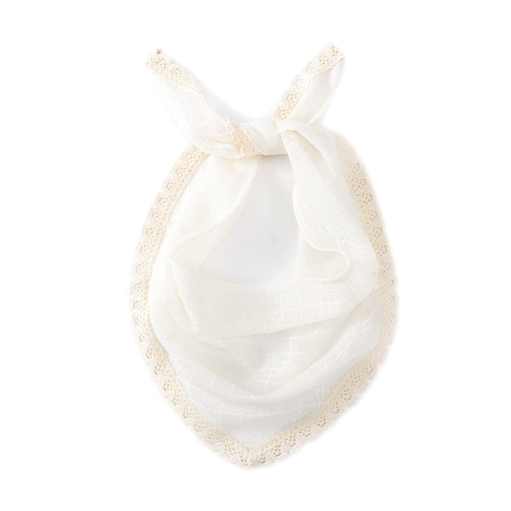 Women's Fabric Lace Headband Hair Wrap Scarf Handkerchief
