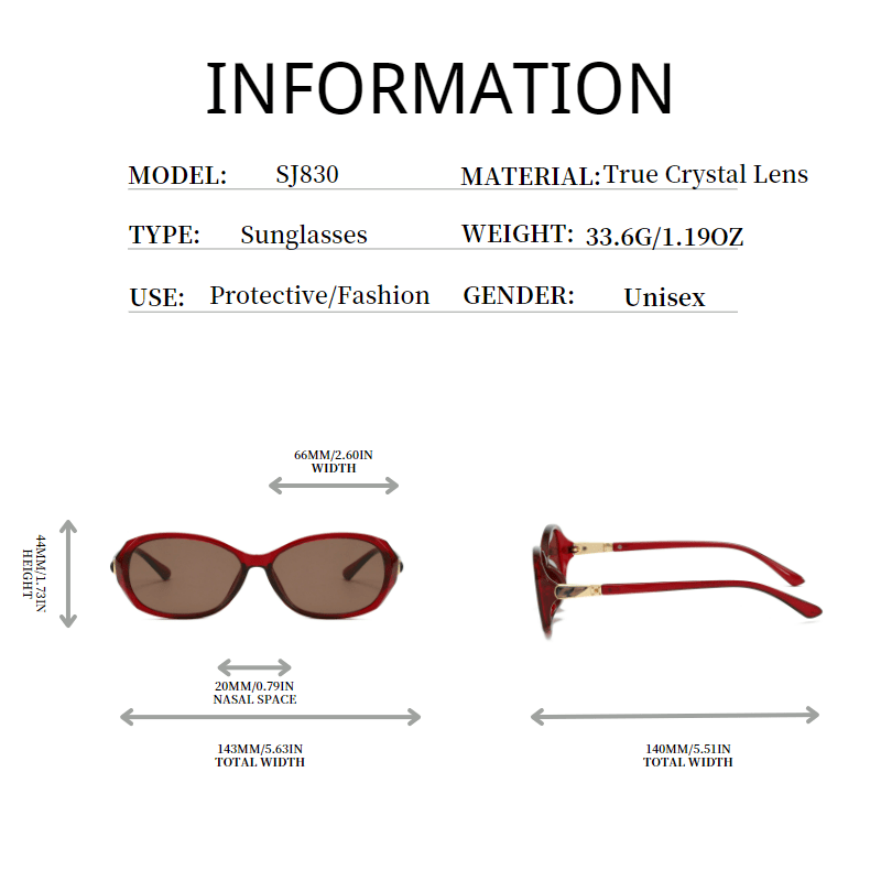 Oval Frame Sunglasses - Mod Casual Glasses - UV400