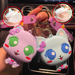 Mini Silicone Baby Zero Wallet Keychain Couple Bag Coin Earphone Storage Bag