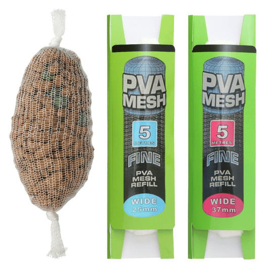 5M Soluble PVA Mesh Bait Bags Carp Fishing Feeder Lures 25mm 37mm