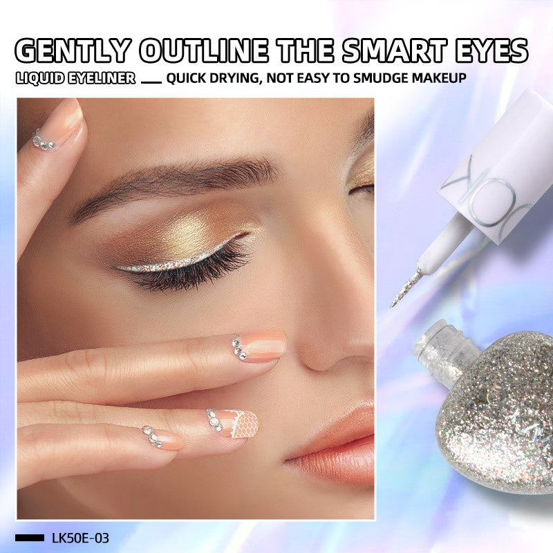 Waterproof Shimmer Liquid Eyeliner Pen with Heart Shaped Brush