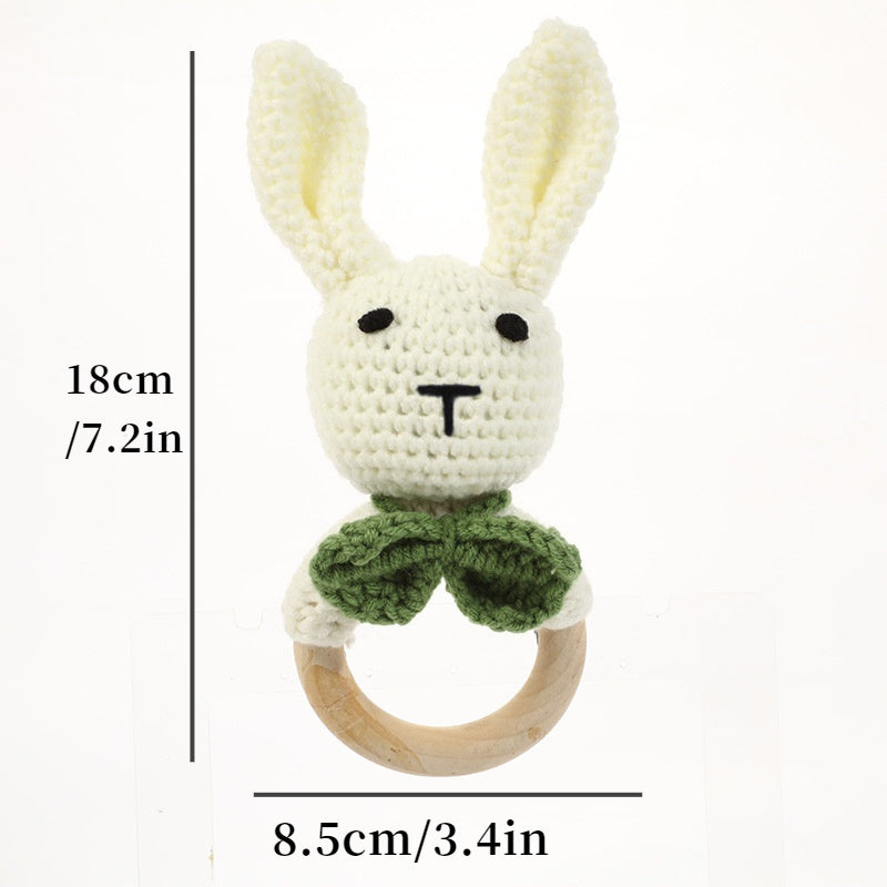 Colorful Wooden Woven Baby Rattle