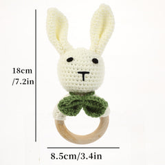 Colorful Wooden Woven Baby Rattle