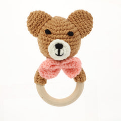 Colorful Wooden Woven Baby Rattle