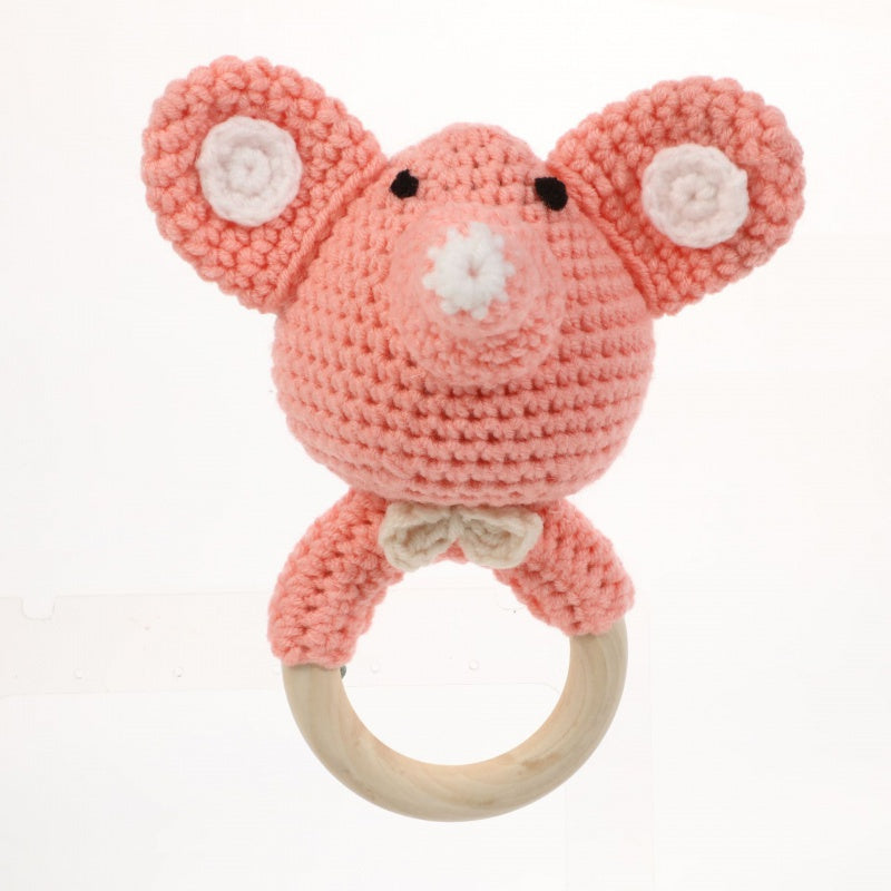 Wooden Woven Rattle Teether for Babies