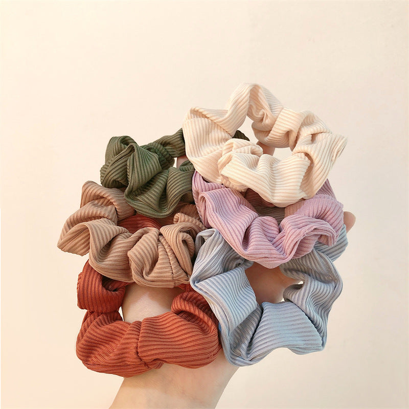 6pcs Large Elastic Scrunchies Hair Accessories