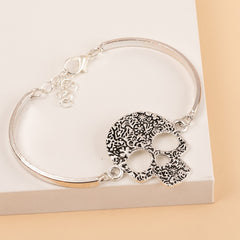 Hollow Skull Bangle Bracelet Gothic Hand Jewelry Halloween Decoration