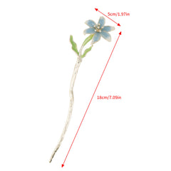 Flower Hair Pin Floral Hair Stick Ponytail Holder Hair Accessories