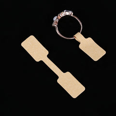 100pcs Blank Paper Tags Stickers Jewelry Labels Ring Necklace Display Card