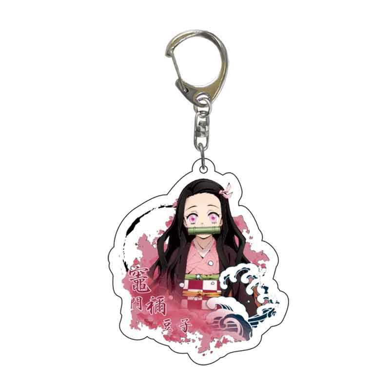Anime Figure Keychain Acrylic Key Ring Bag Backpack Car Charm