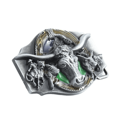 Enamel Bull Head Belt Buckle For Men Western Cowboy Punk Hip Hop Belt Buckle