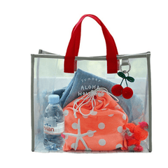 Clear PVC Handbag Shopping Bag Large Capacity Toiletry Bag