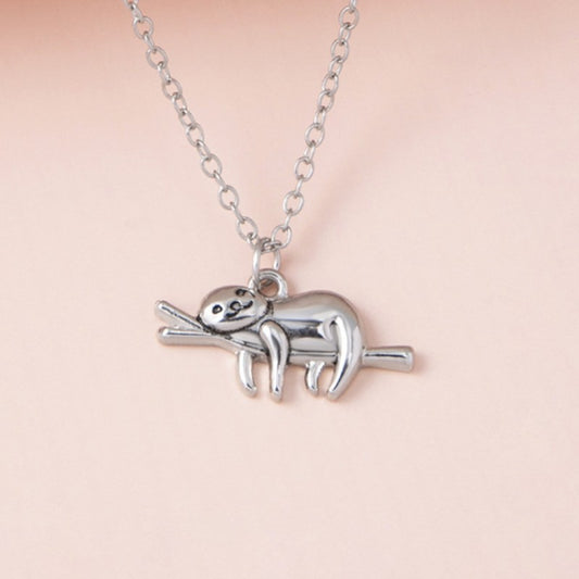 Cartoon Sloth Pendant Necklace for Girls