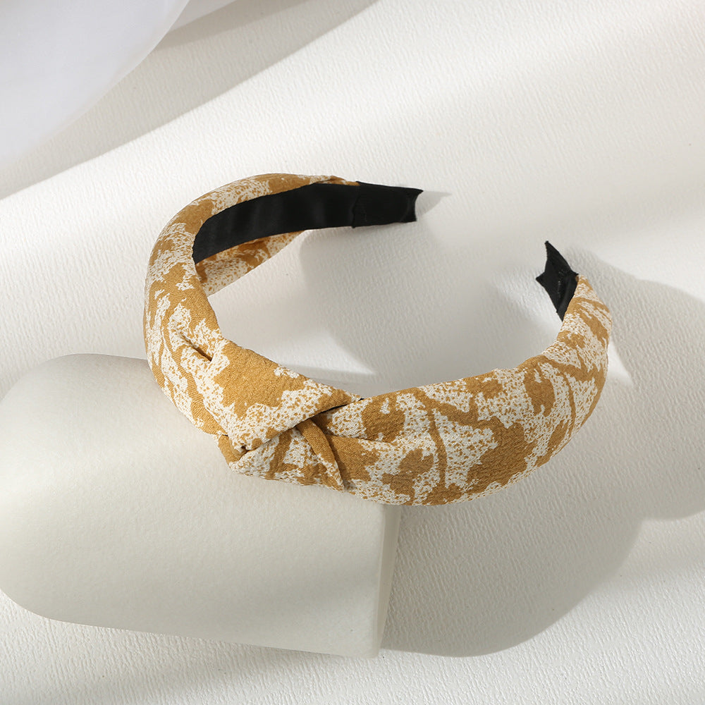 Floral Print Headband Wide Brim Head Hoop Hair Accessories