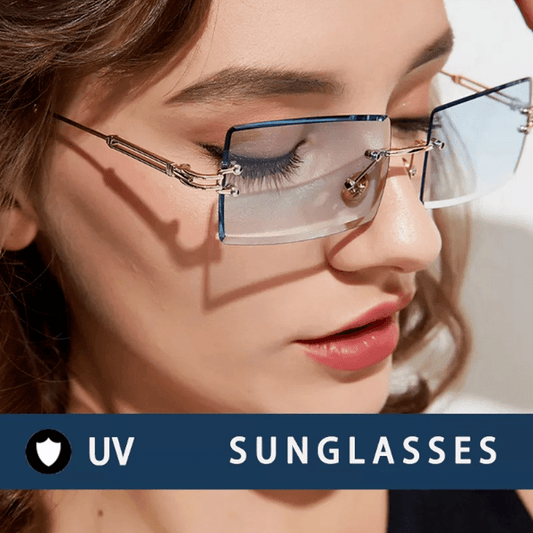 Vintage Rimless Gradient Sunglasses UV400