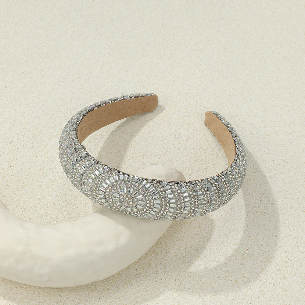 Wide Brim Rhinestone Headband Hair Accessory