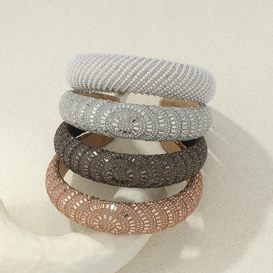 Wide Brim Rhinestone Headband Hair Accessory