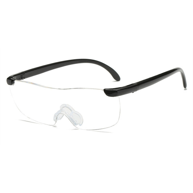 6X Magnification Reading Glasses Big Vision Portable Rimless Diopter 250