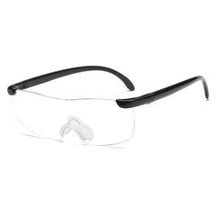 6X Magnification Reading Glasses Big Vision Portable Rimless Diopter 250