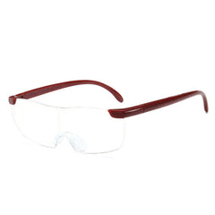 6X Magnification Reading Glasses Big Vision Portable Rimless Diopter 250