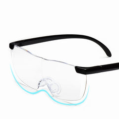 6X Magnification Reading Glasses Big Vision Portable Rimless Diopter 250
