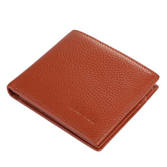 Men's Short Leather Bifold Wallet with ID Slot