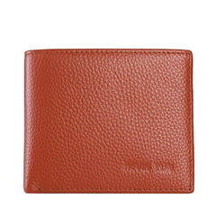 Men's Short Leather Bifold Wallet with ID Slot