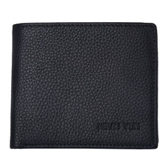 Men's Short Leather Bifold Wallet with ID Slot