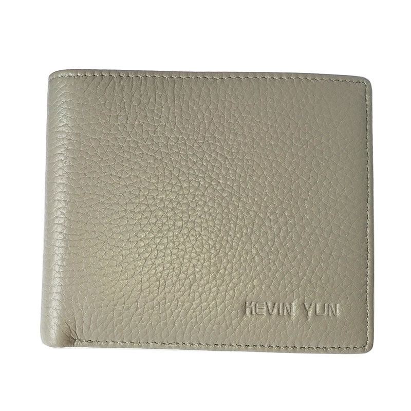 Men's Short Leather Bifold Wallet with ID Slot