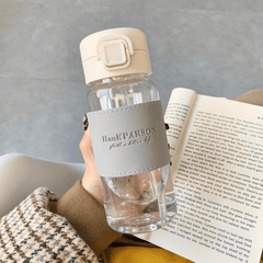 Portable Sports Water Bottle Leak Proof Straw Milk Coffee Tea