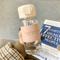 Portable Sports Water Bottle Leak Proof Straw Milk Coffee Tea