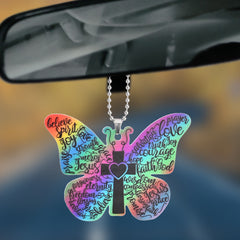 Colorful Cross Butterfly Car Hanging Ornament